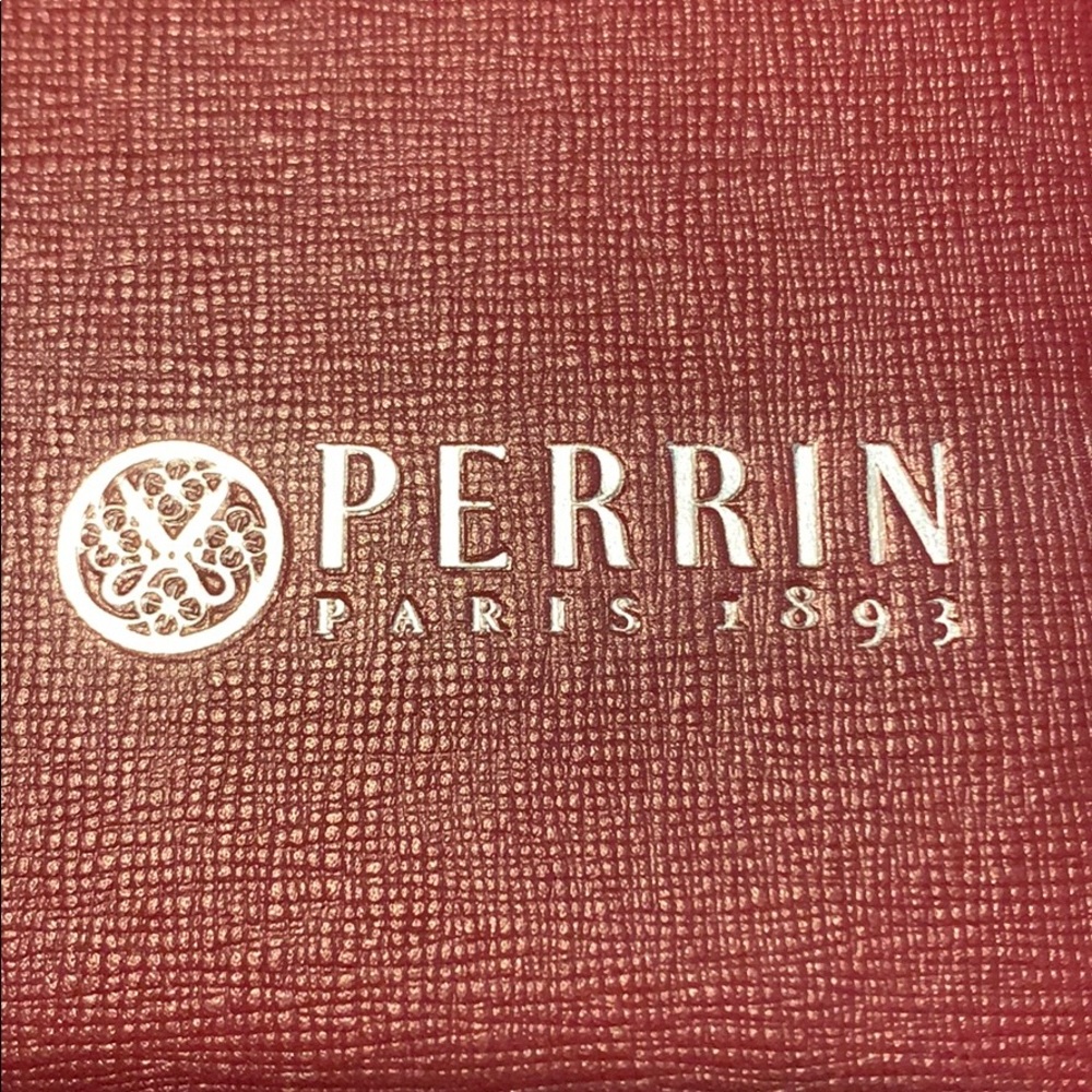PERRIN PARIS DEEP RED LEATHER NOTEBOOK